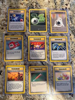 Vintage Pokémon TCG Trainer & Energy Card Lot