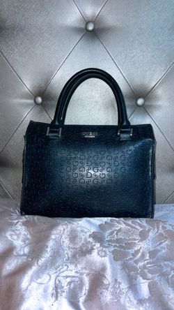 Guess Black Embossed Logo Handbag