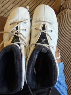 Air Jordan 18.5 White High-Top Leather Sneakers