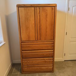 Real Wood Closet With Antique Working Tv