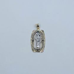 10k Gold Pendant San Judas - St Jude 