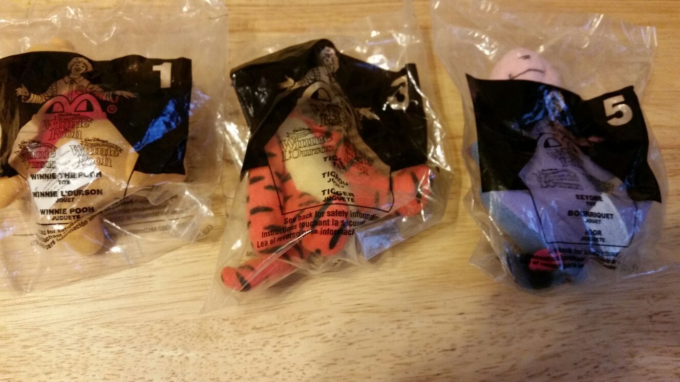 2002 Winnie-the-Pooh happy meal toys