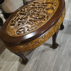 Antique Chinese Carved Coffee Table 