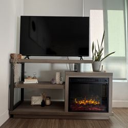 TV Stand w/ Electric Fireplace