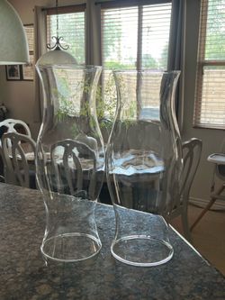 Large hurricane cases/candle holders 16”