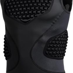 Sports Chest Rib Protector Padded Compression Adult Shirt, Medium *BRAND NEW*
