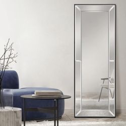 Beveled Floor Glass Elegant Mirror 