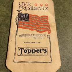 Vintage 1916 Tepper’s OVR Presidents Pamphlet 