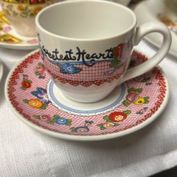 Mary Edelbriet Painted Cup And Saucer