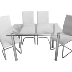 White Silver dining Set
