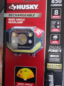 Husky Rechargeable Headlamp With 850 Lumens