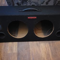 Magnum Competition Dual 12" Subwoofer Box with Built In Speakers