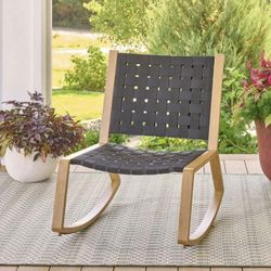 Outdoor Steel Rocking Chair – Black – Brand New in Box 