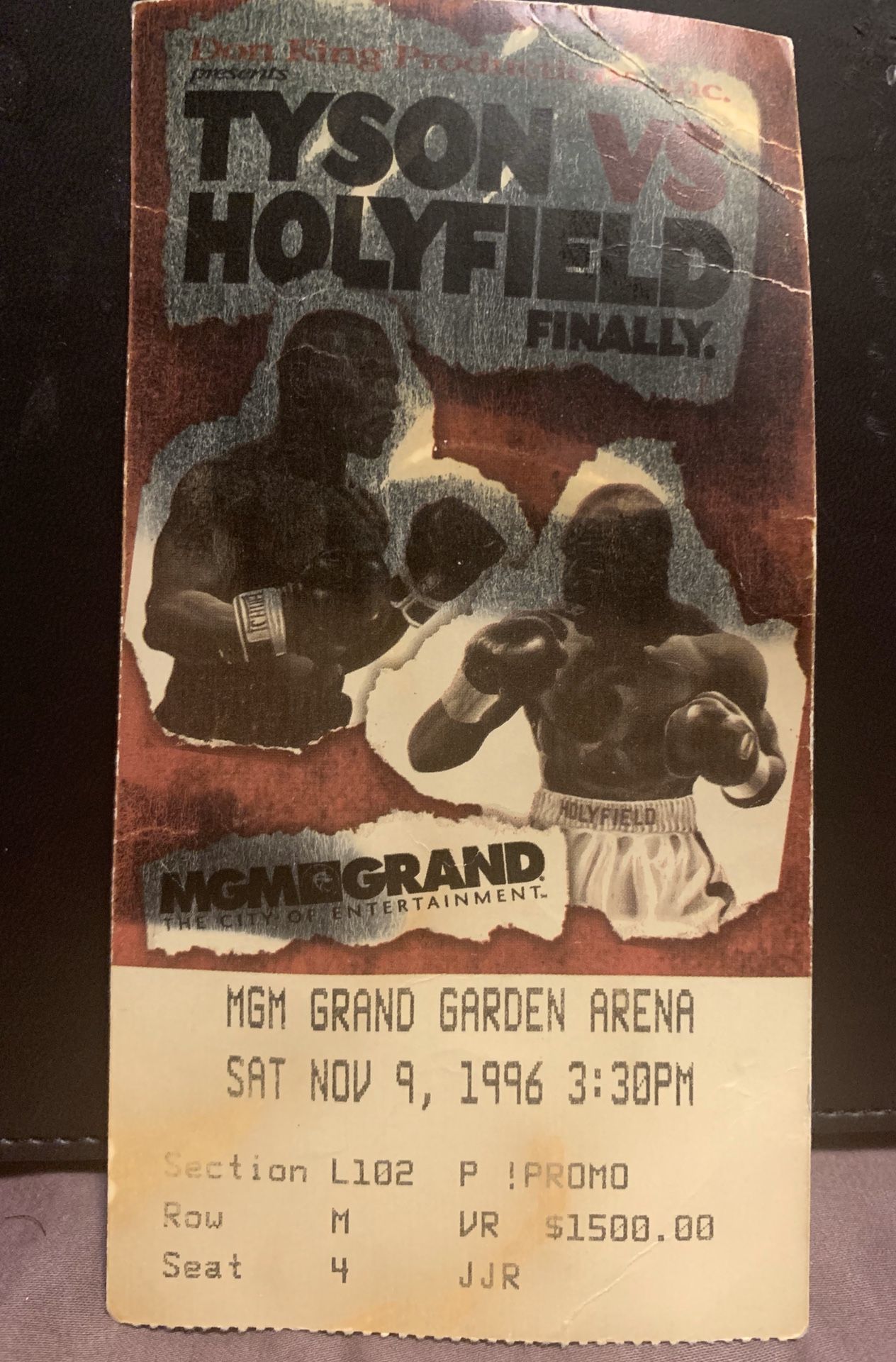 Tyson vs Holyfield Ticket