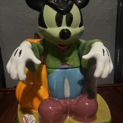Disney Mickey Mouse Halloween Cookie Jar Canister Frankenstein 