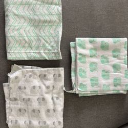 Cotton Muslin blanket multiuse swaddle bundle newborn infant