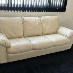 Beige Leather couches 