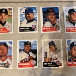 1999 Baseball Greats Postcards Set Of 8