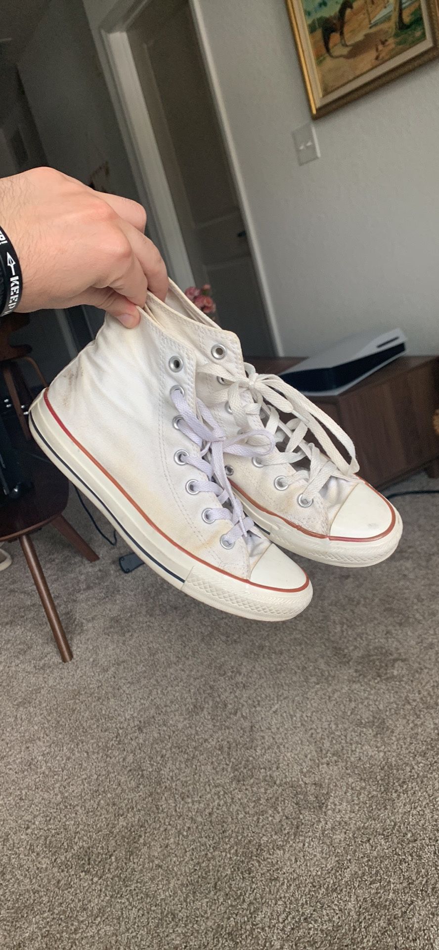 Size 7 W Size 5 M Old School Converse Shoes 