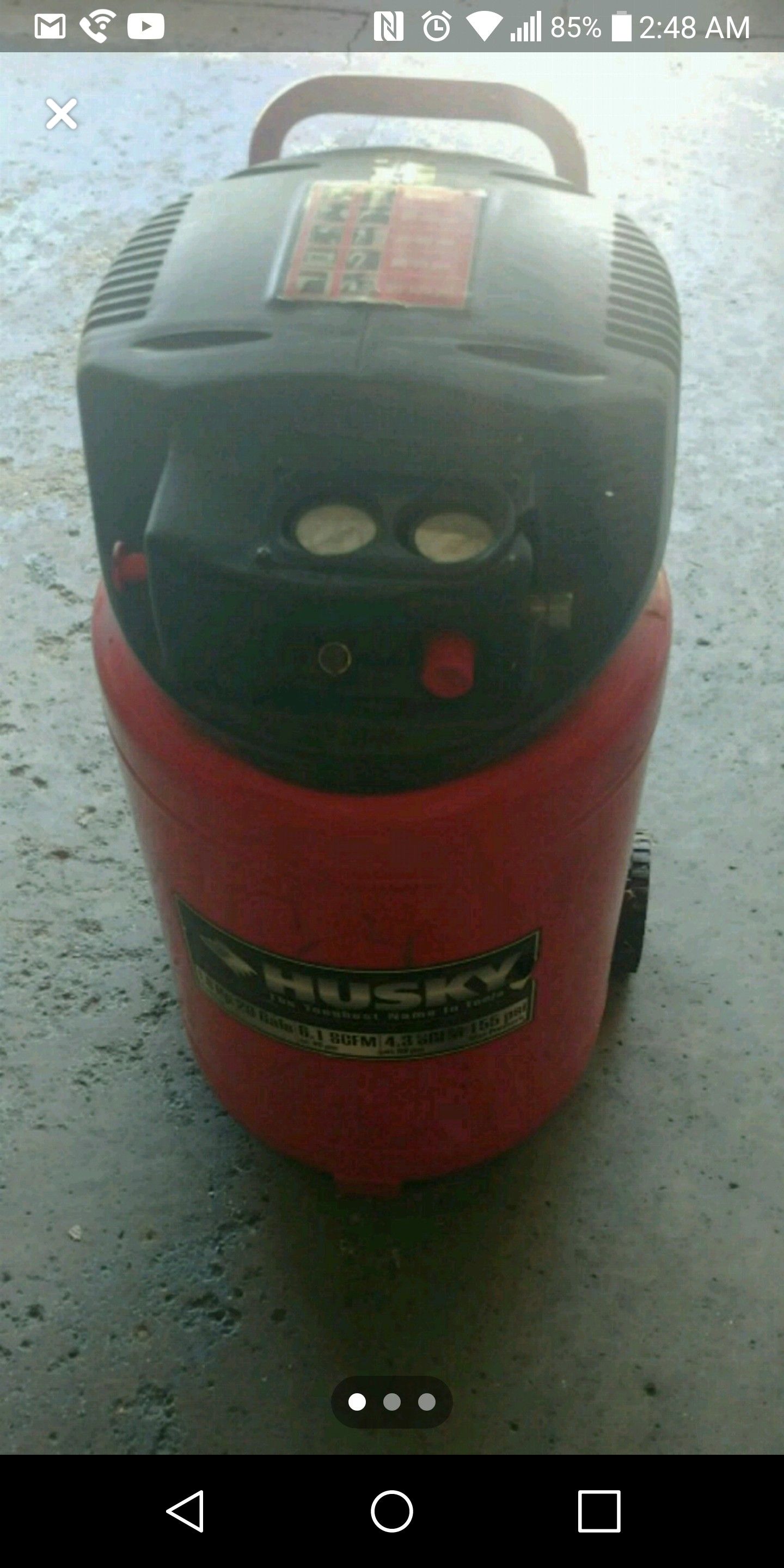 Husky Air Compressor 20 Gal 1.8 Hp