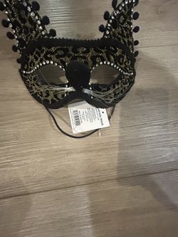 Halloween cat mask costume piece