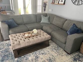 City Furniture Veronica Gray Down Sectional
