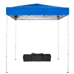 6x4 Ft Blue Pop-Up Canopy Tent Outdoor Portable Instant Shelter