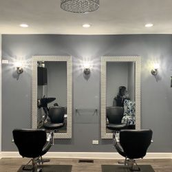 Mirrors, Chandelier, 3 Sconces 