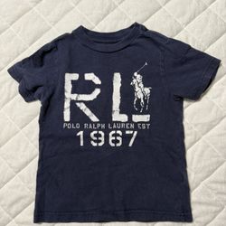 Kids Navy Blue T-shirt, Ralph Lauren