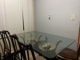 Semi-New Glass Kitchen Table