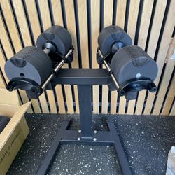 G7Force 80 Pounds Adjustable Dumbbells With Rack 