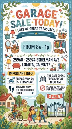 Multi Family Garage Sale TODAY!!!