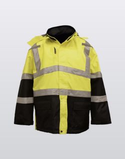 2 New OccuNomix | Engineered Tough Safety Gear - Insulated Black Bottom Parka
