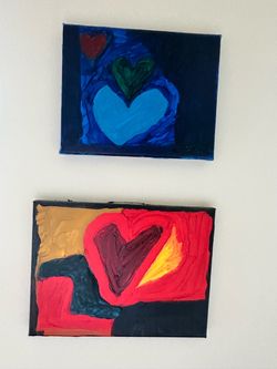 Heart oil paintings