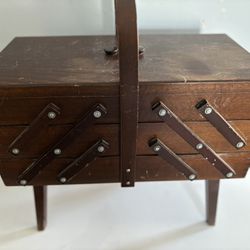 Vintage Sewing 3 Tier Fold out Chest (OBO)