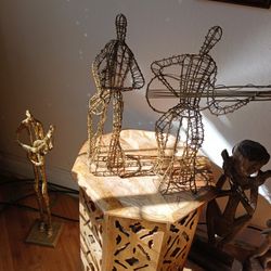 Rare Sculptures Metal Guitar And Saxophone Jamming 