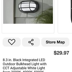 BRAND NEW NIB Small Exterior Color Changing LED Wall Lantern Black Finish