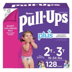  Huggies Pull-Ups Plus Training Pants For Girls Unopened Box