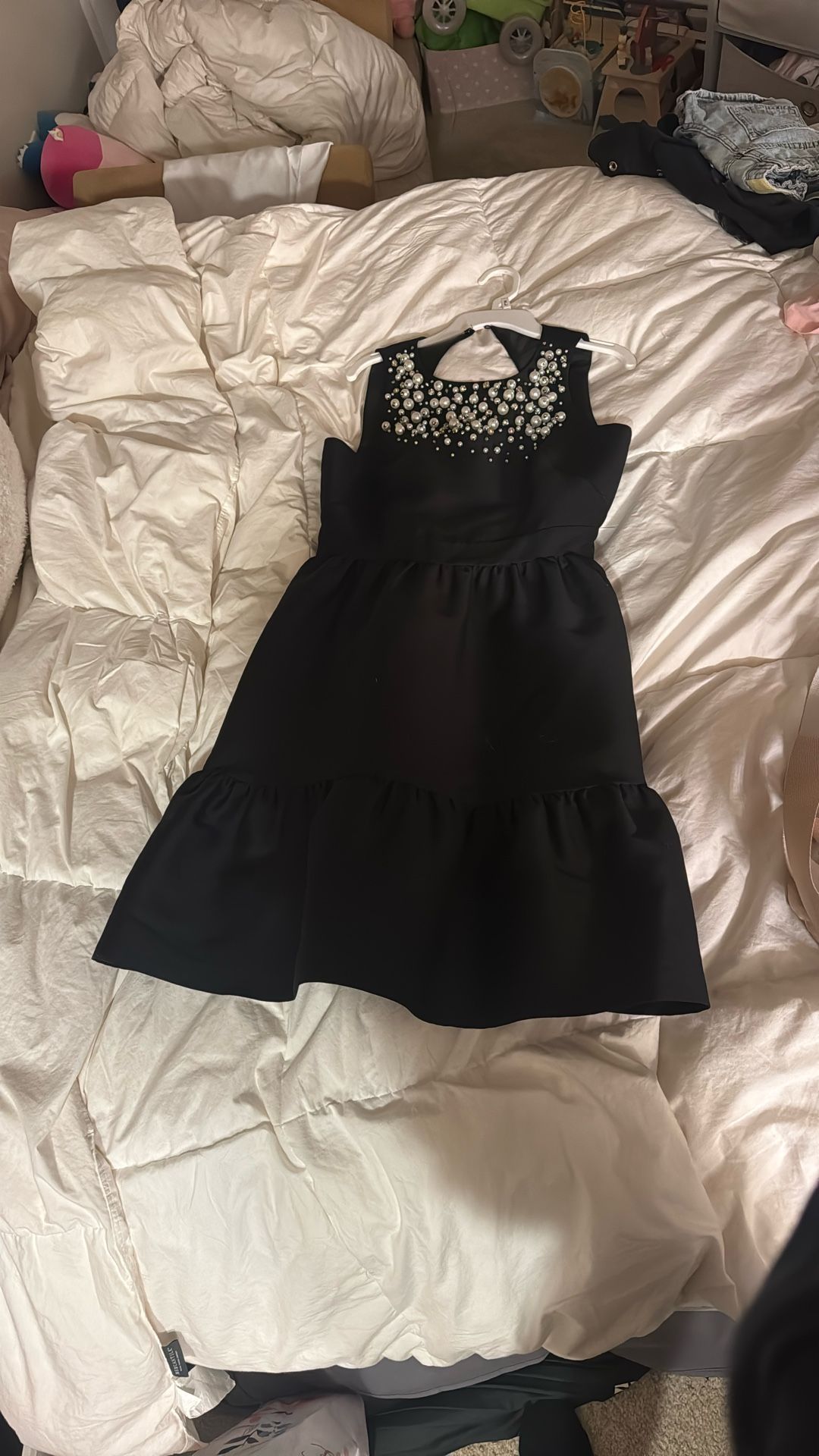 Kate Spade Pearl Embellished Mikado Dress