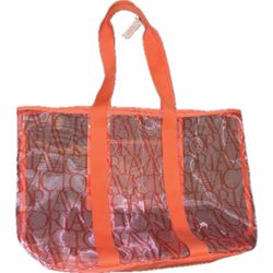 Victoria's Secret Mesh Tote Bag  Coral Orange NWT