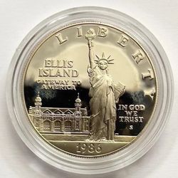 1986 Statue of Liberty Proof Silver Dollar