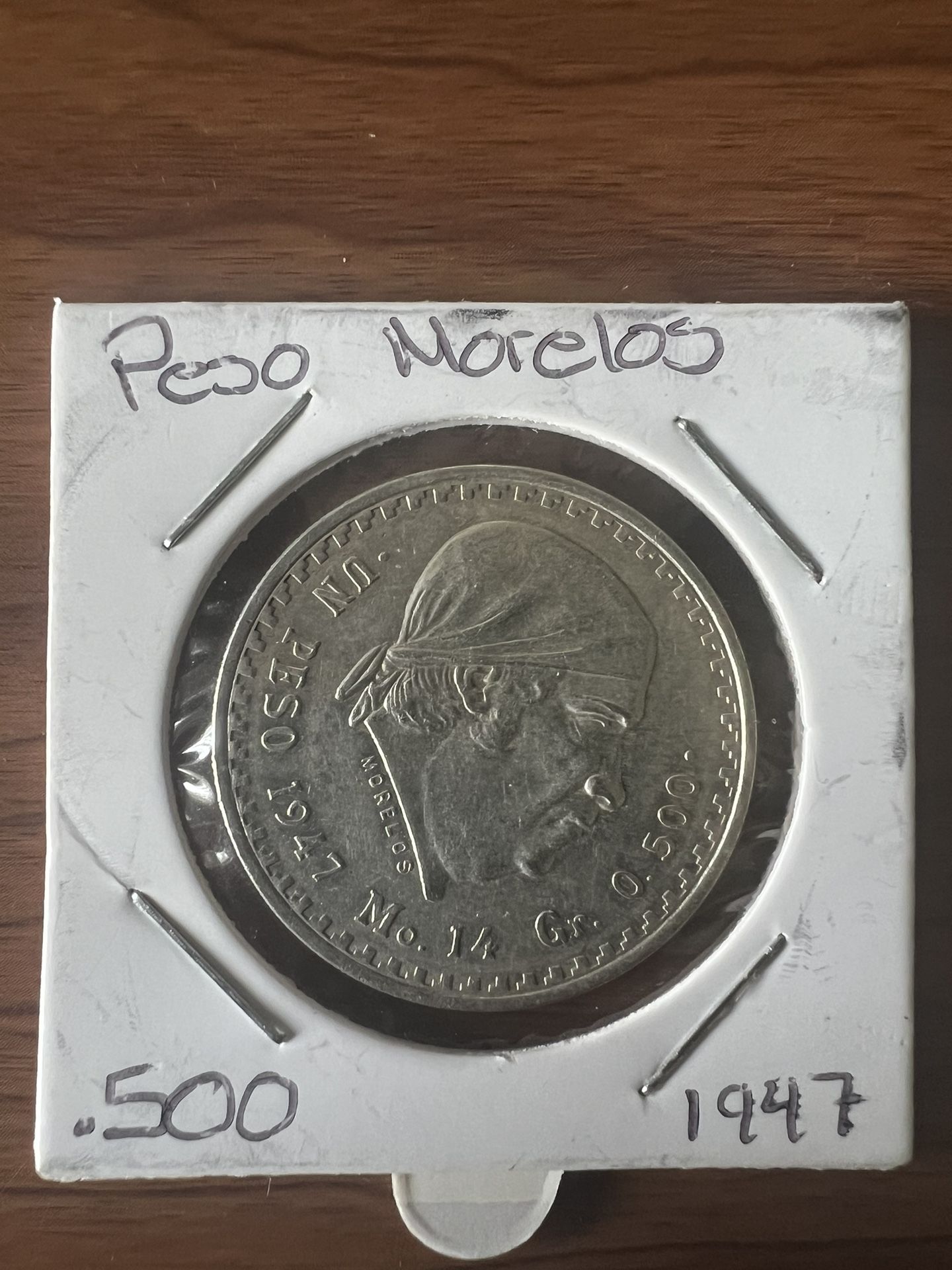 1947 Mexico Un Peso Mo. 14 Gr. 0.500 Silver Coin