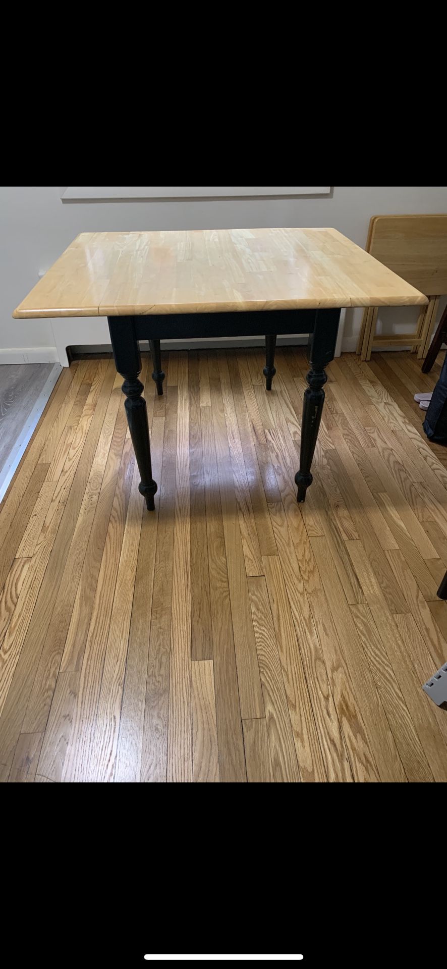 Solid Wood Drop-Leaf Dining Table