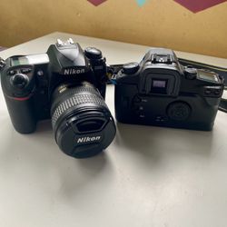 Nikon Digital Camera D200 & Canon EOS Elan 7NE Camera Body