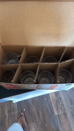 Random assortment of glass cups