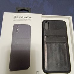 Leather IPHONE X Case With Card Holder
