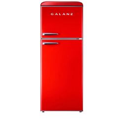Galanz 24 in. 10 cu. ft. Retro Top Freezer Refrigerator, Hot Rod Red, Frost Free, Energy Star