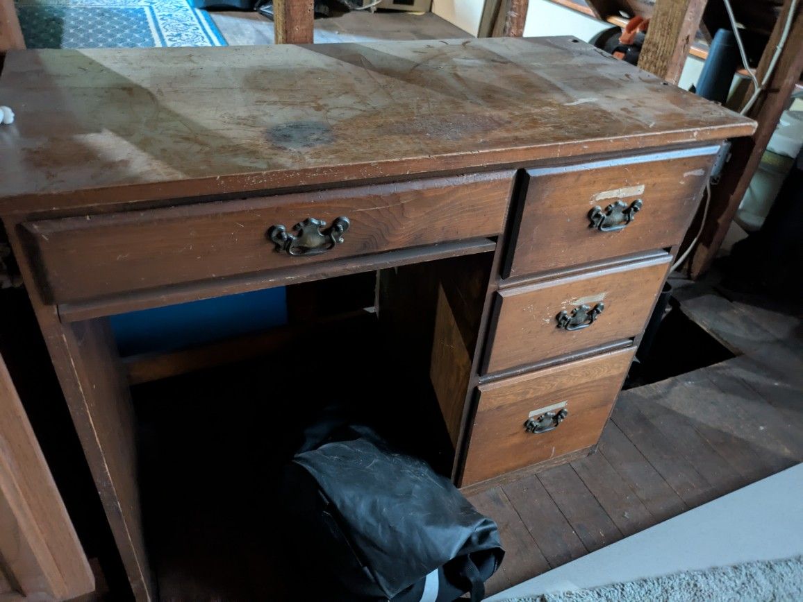 Antique Desk Real Wood
