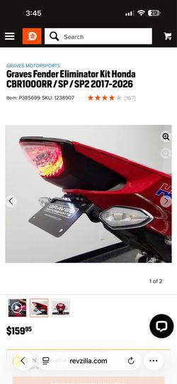 Graves fender eliminator for 2017+ Honda CBR1000