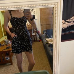 Vintage B&W Star Pattern Dress